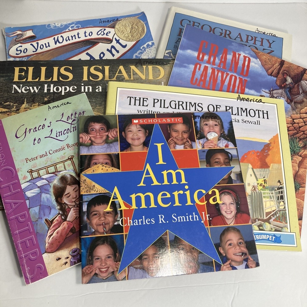 America Themed Classroom Library‎ Books  Lot Of 6 Homeschool Tutoring